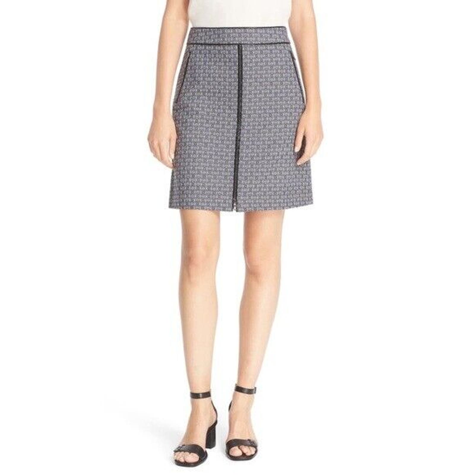 Tory Burch Chaumont A-Line Jacquard Skirt Nwot Size 0 Zero $250